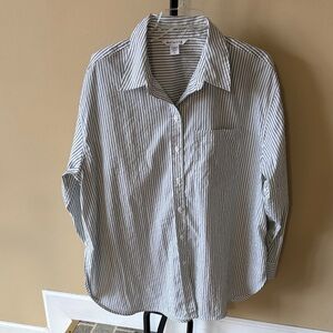 Athleta Green Striped Shirt